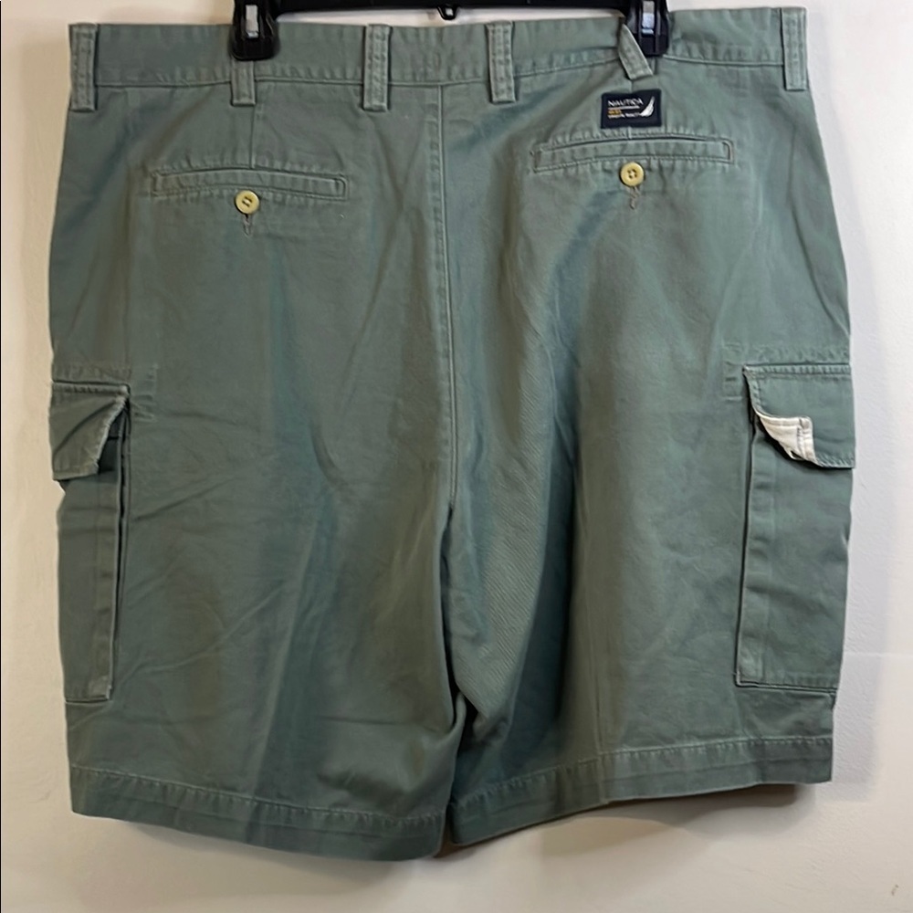 Nautica Men's Classic Green Cargo Shorts size 40 waist #103 - Picture 6 of 11